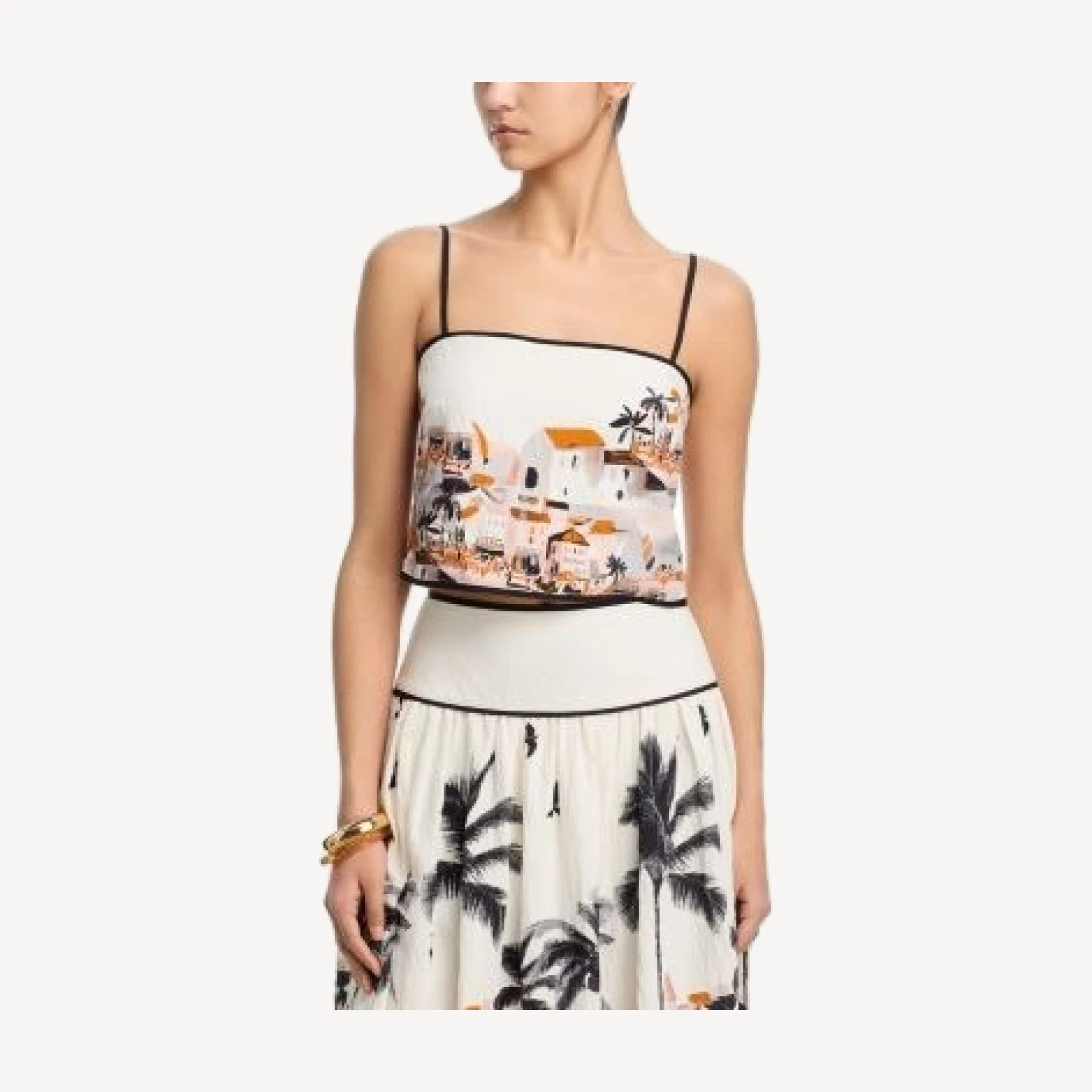 Aqua Sleeveless Square Neck Top - Exclusive