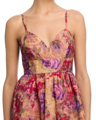 Aqua Sleeveless Rose Jacquard Mini Dress - Exclusive