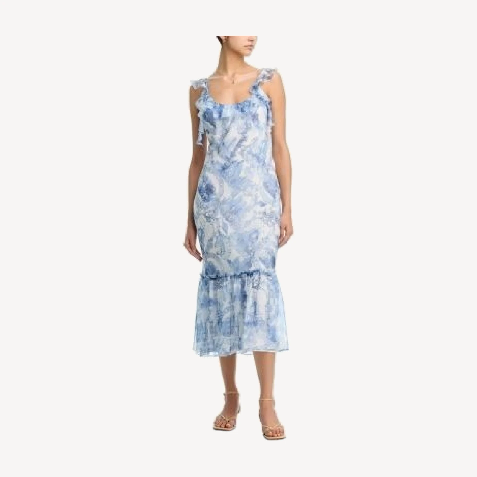 Aqua Seashell Toile Maxi Dress - Exclusive