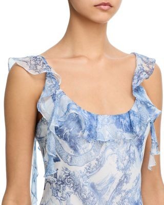 Aqua Seashell Toile Maxi Dress - Exclusive