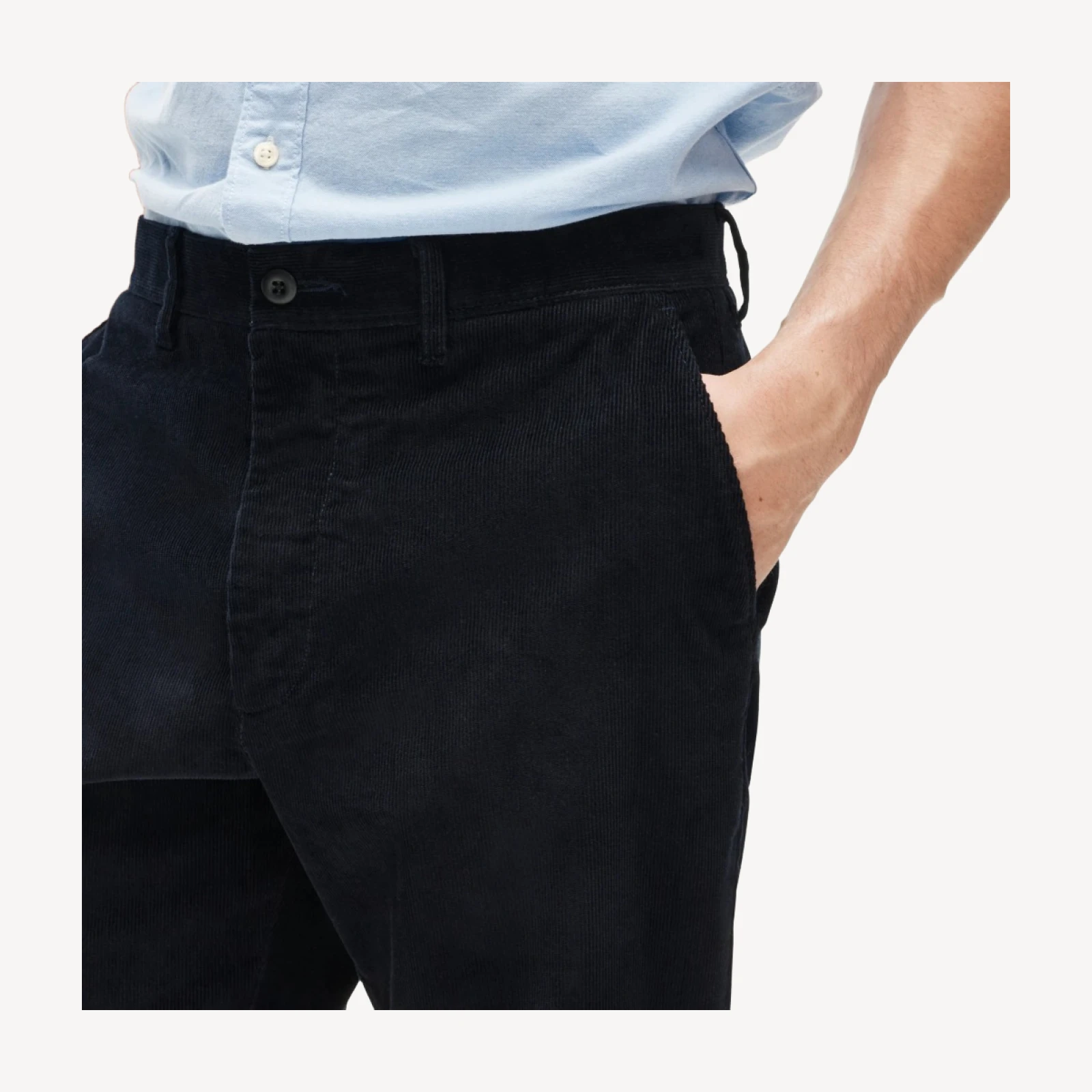 Broken-in Straight pant in stretch corduroy