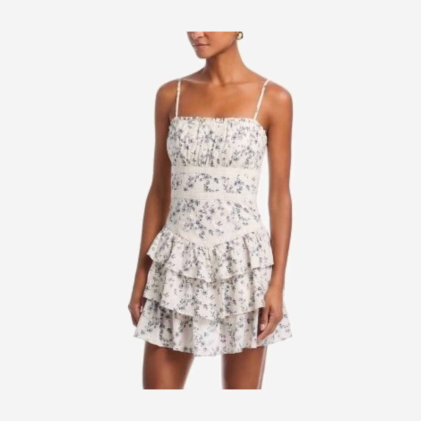 Aqua Ditsy Floral Mini Dress