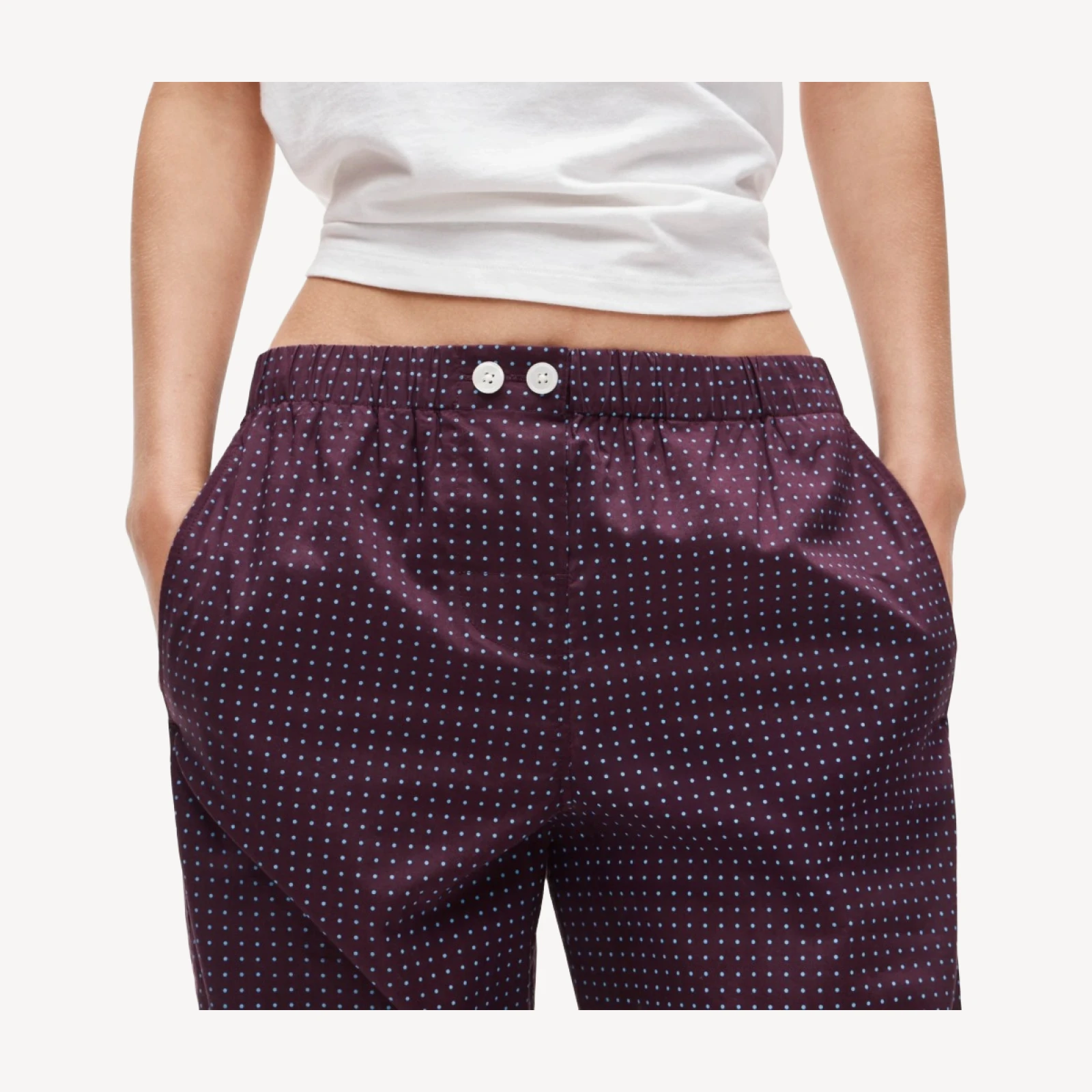 Classic pajama pant in cotton poplin