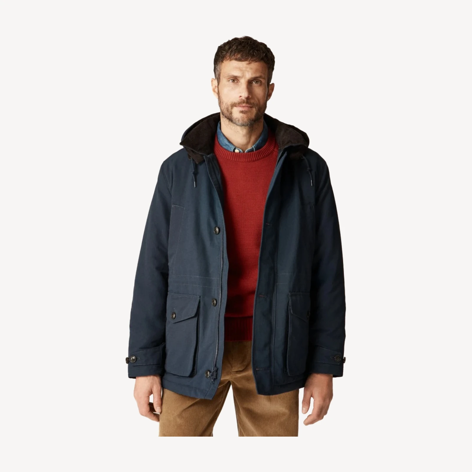 Country jacket with removable hood and PrimaLoft®
