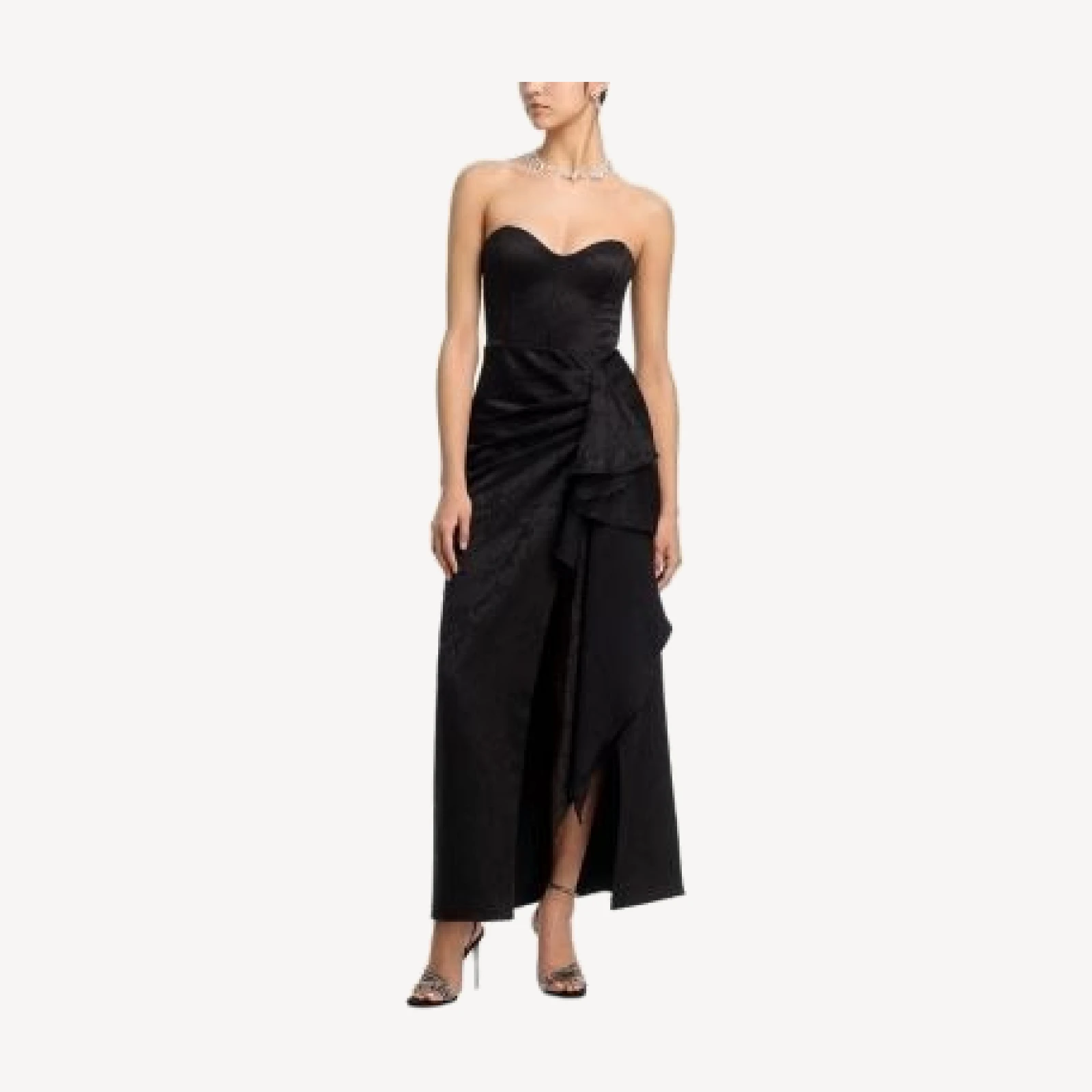 Aqua Strapless Draped Dress - Exclusive