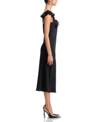 Aqua Bias Cut Flutter Sleve Dress - Exclusive