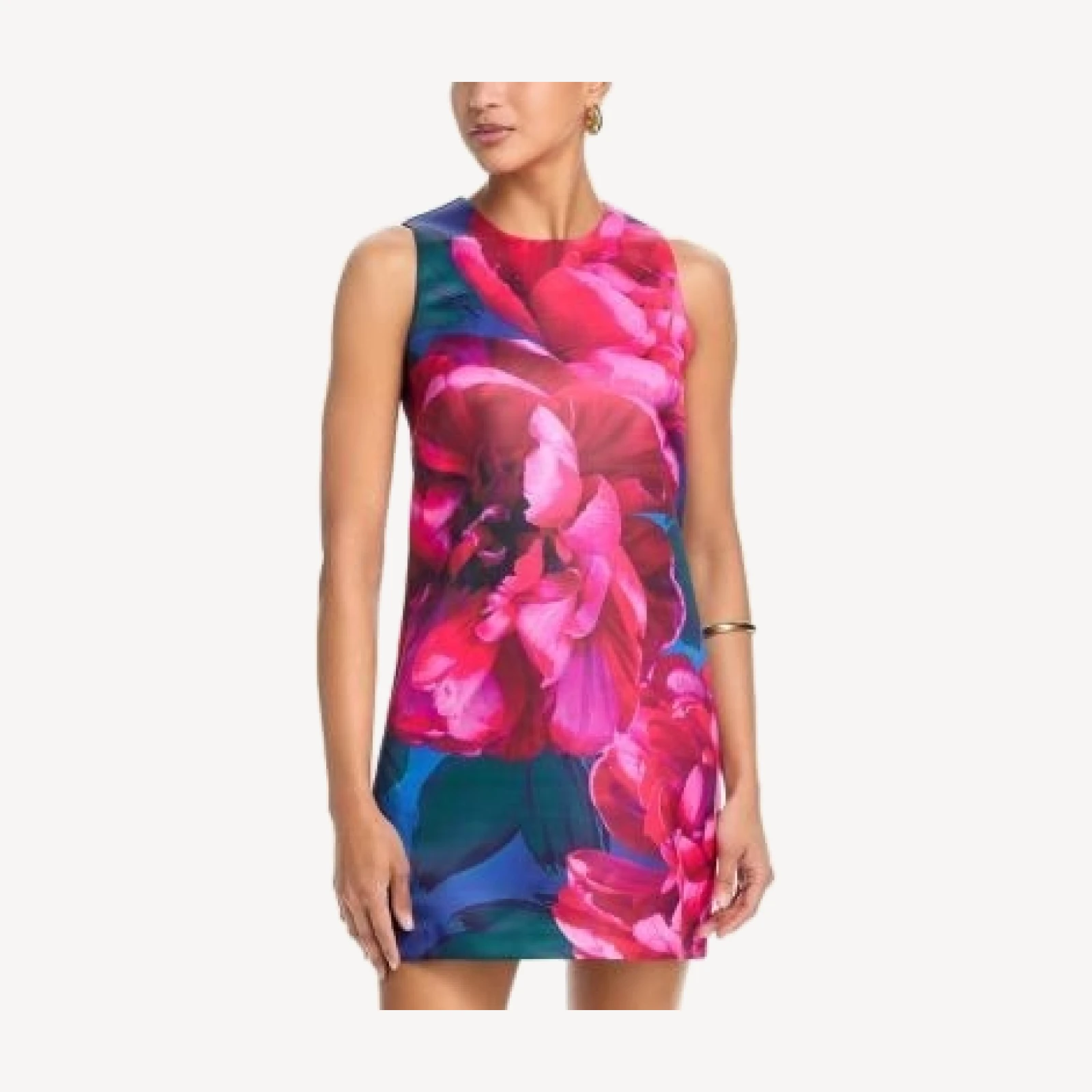 Aqua Placed Floral Shift Mini Dress - Exclusive