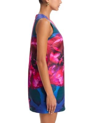 Aqua Placed Floral Shift Mini Dress - Exclusive