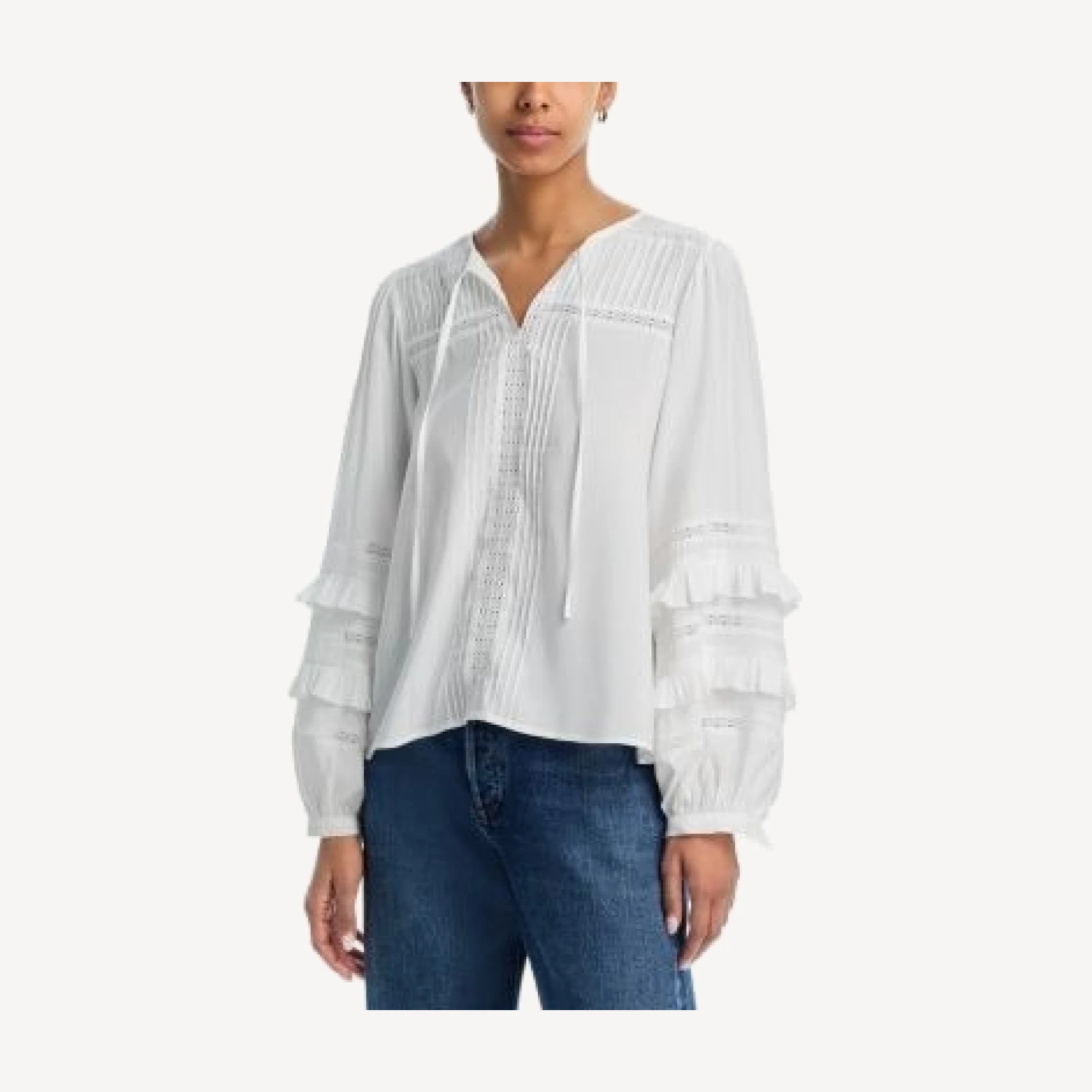 Aqua Voile Eyelet Ruffle Top - Exclusive