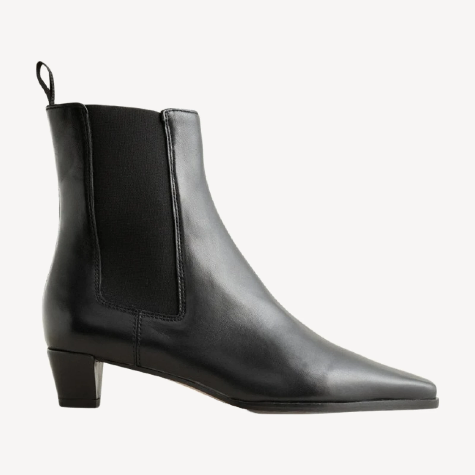Remi square-toe ankle boots in leather