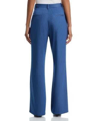 Aqua Pinstripe Pants - Exclusive