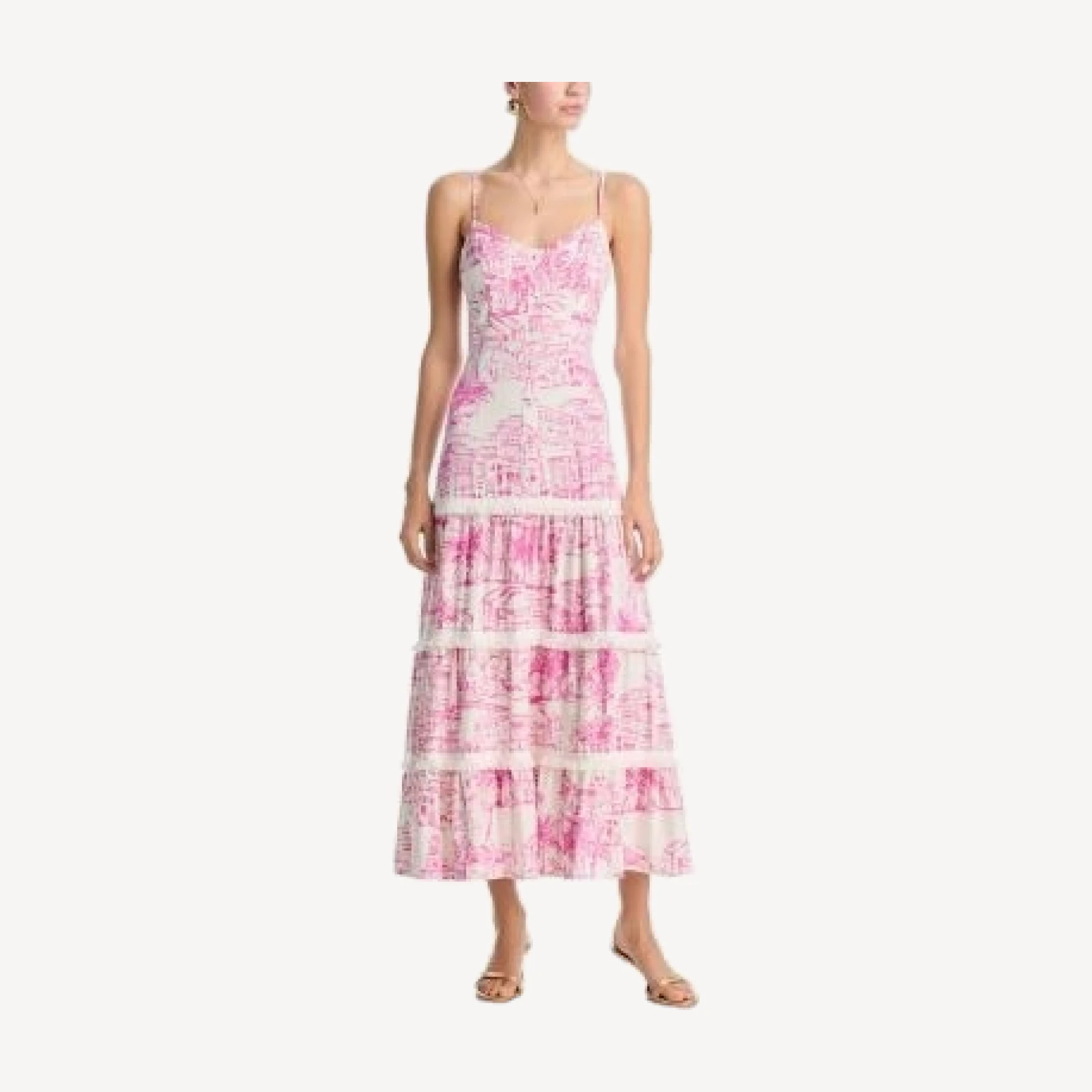 Aqua City Palm Scenic Print Dress - Exclusive