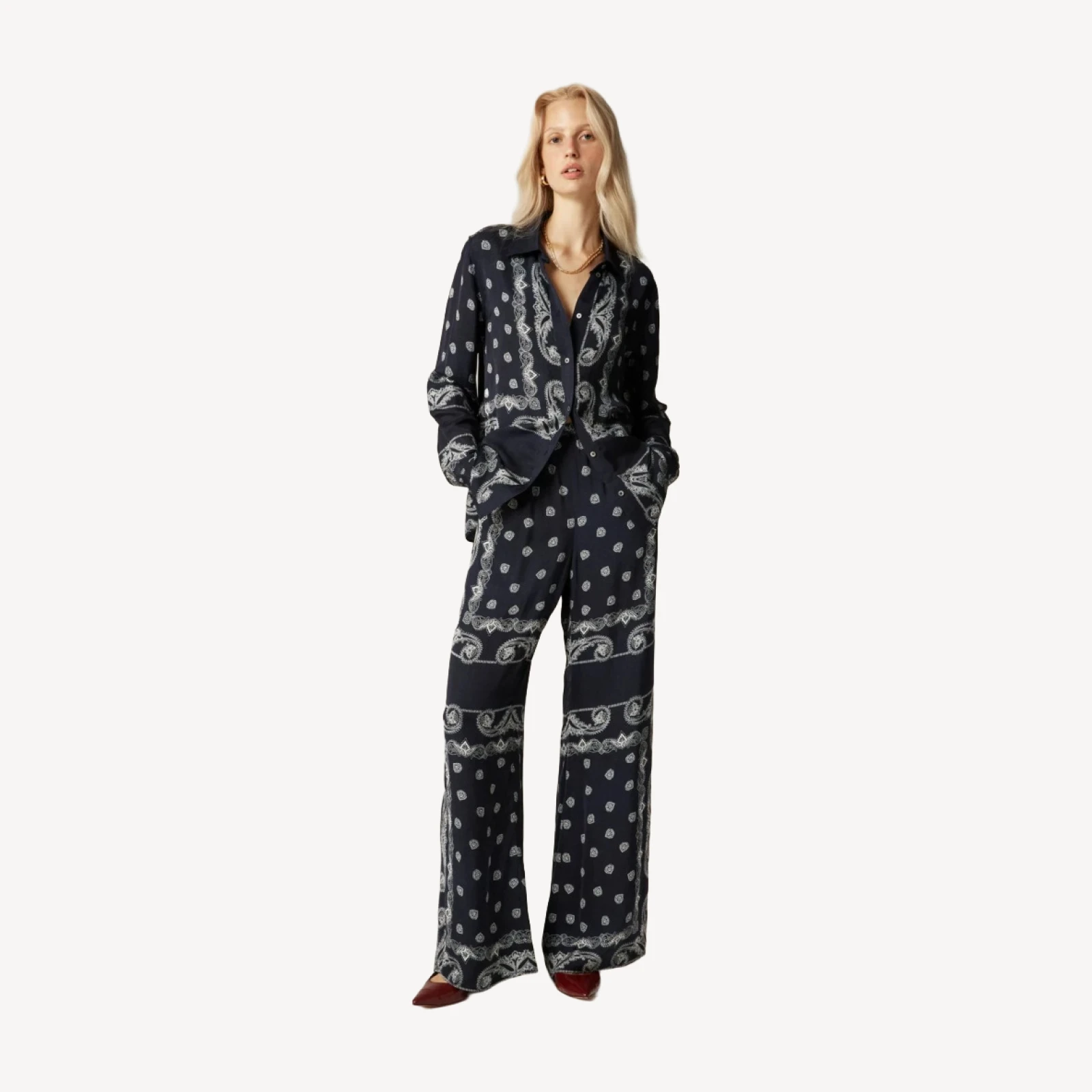 Jules classic-fit shirt in bandana print