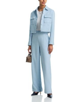 Aqua Shimmer Tweed Pants - Exclusive
