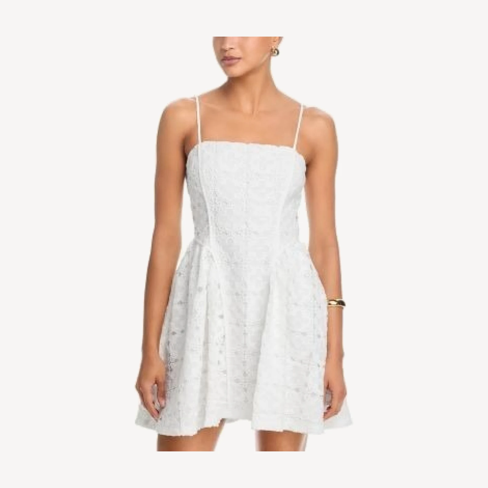 Aqua Clover Lace Shaped Mini Dress - Exclusive