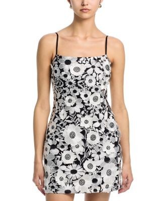 Aqua 3D Floral Mini Dress - Exclusive