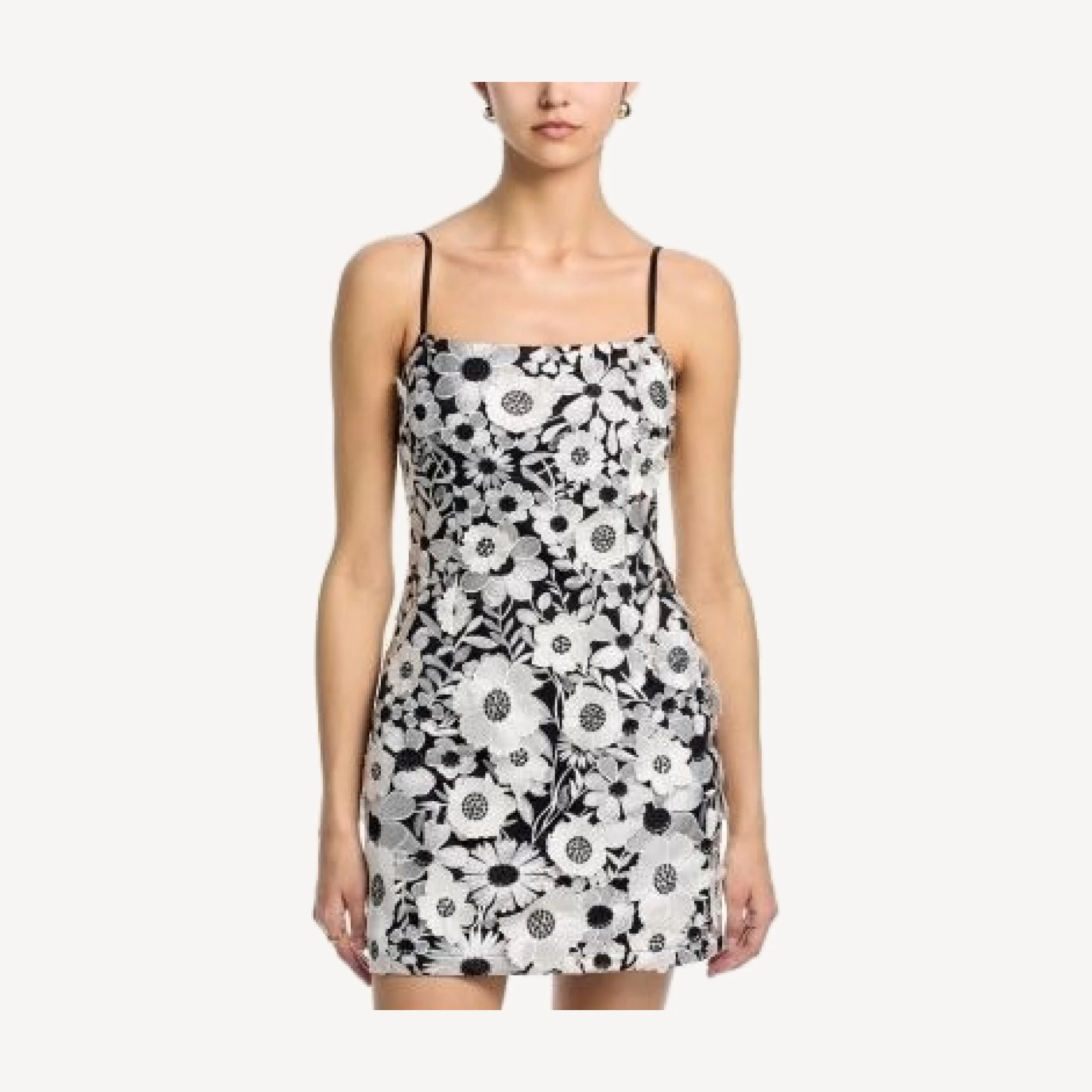 Aqua 3D Floral Mini Dress - Exclusive