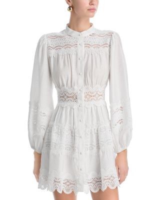 Aqua Swirl Lace Mini Dress - Exclusive
