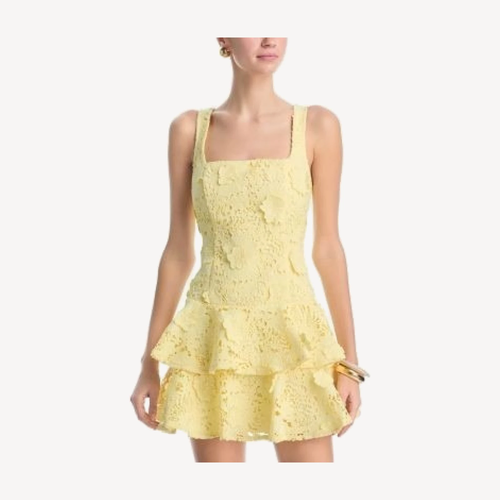 Aqua Lace Tiered Mini Dress - Exclusive