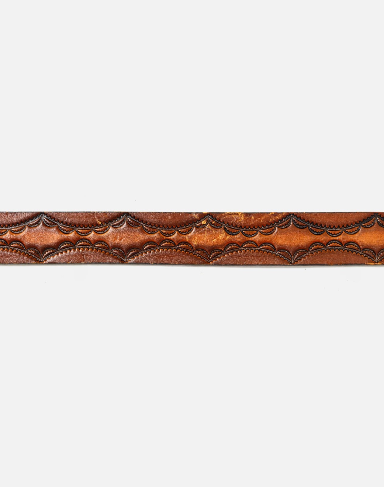 RE/DONE Vintage | 70s Etched Silver Buckle on Leather Belt | Vintage Belts