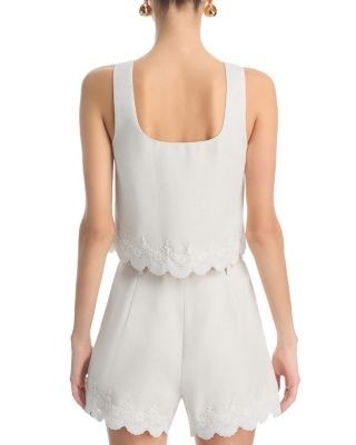 Aqua Lace Trim Tank Top - Exclusive