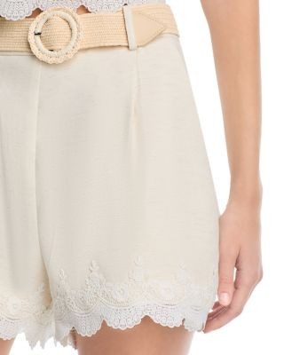 Aqua Lace Trim Shorts - Exclusive