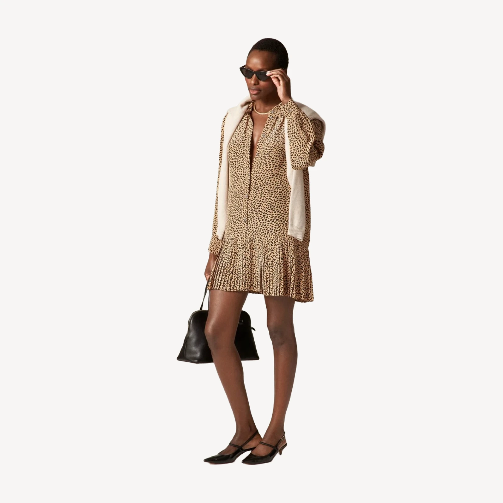 New Amelia shirt-dress in cheetah print