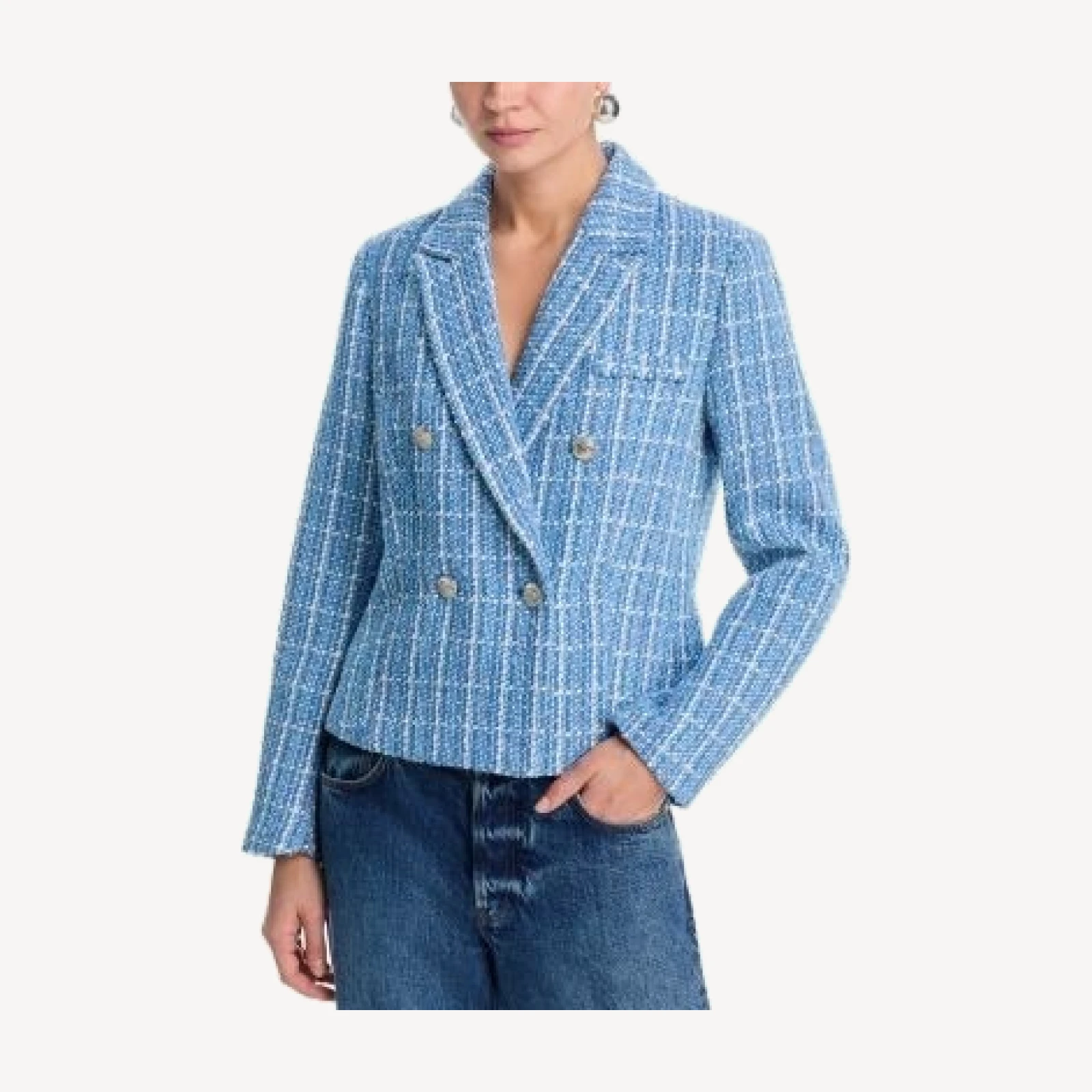 Aqua Tweed Blazer - Exclusive