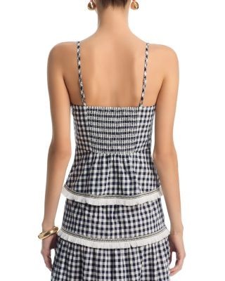 Aqua Gingham Top - Exclusive