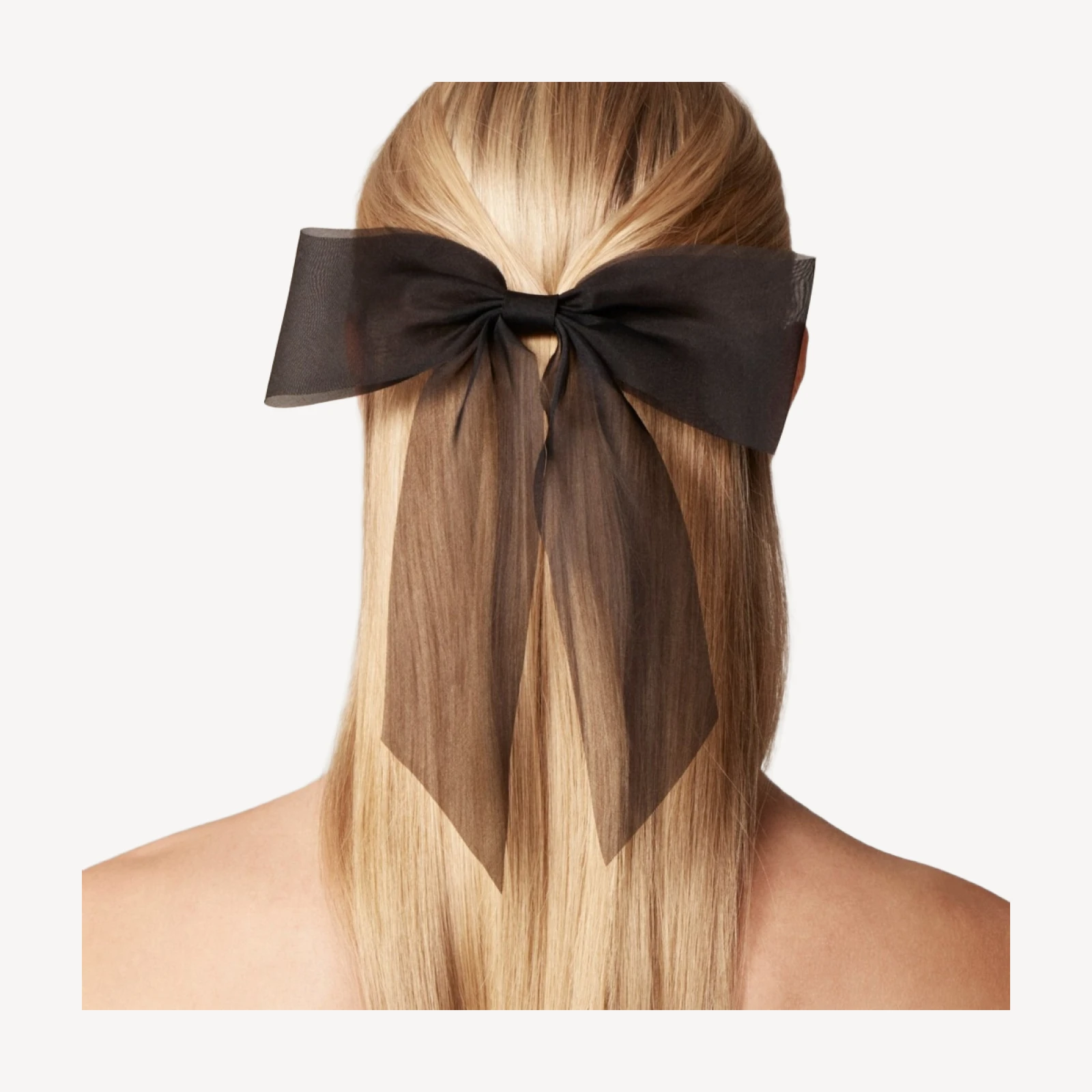 Organza bow hair clip