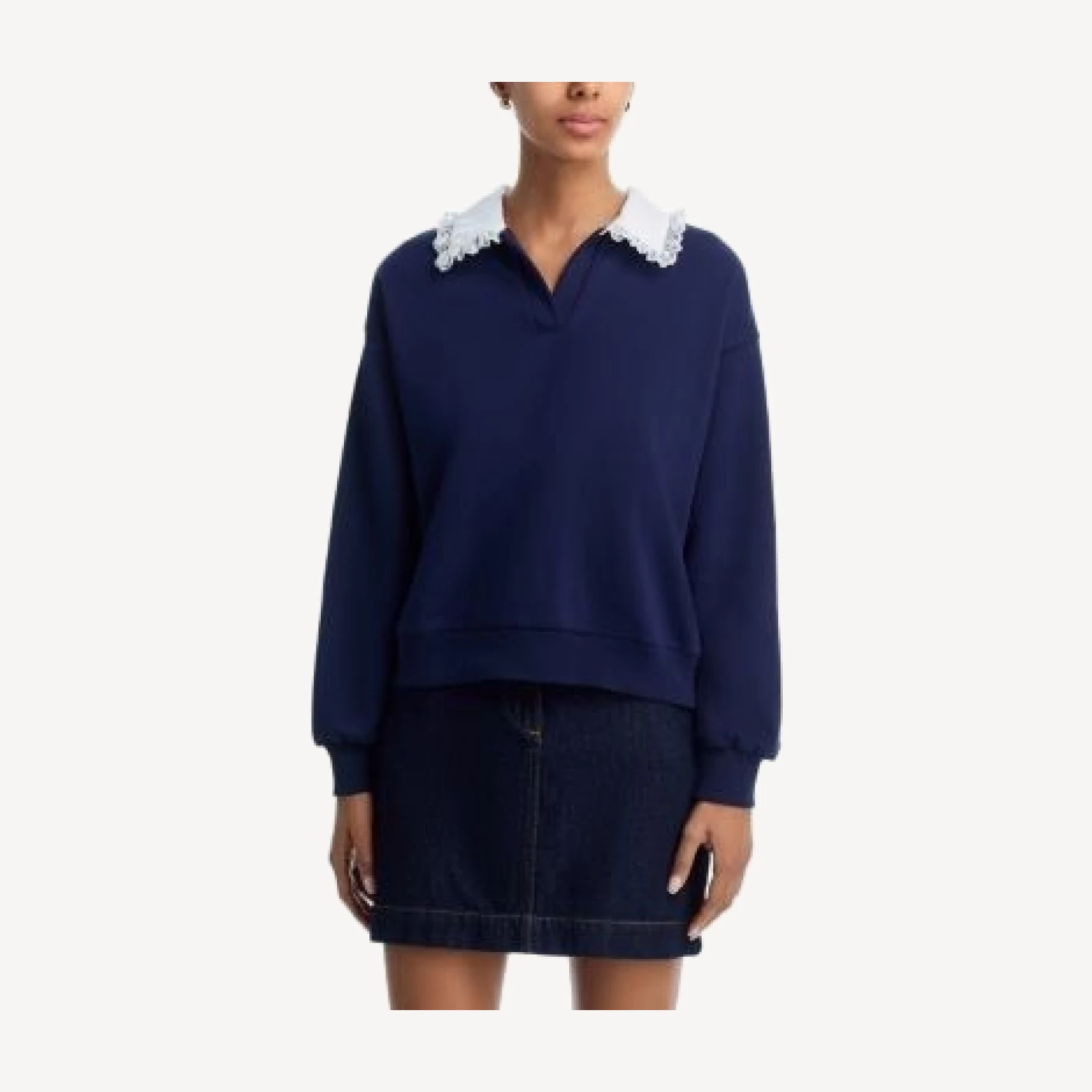 Aqua Ruffle Sweatshirt - Exclusive