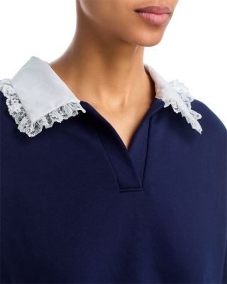 Aqua Ruffle Sweatshirt - Exclusive