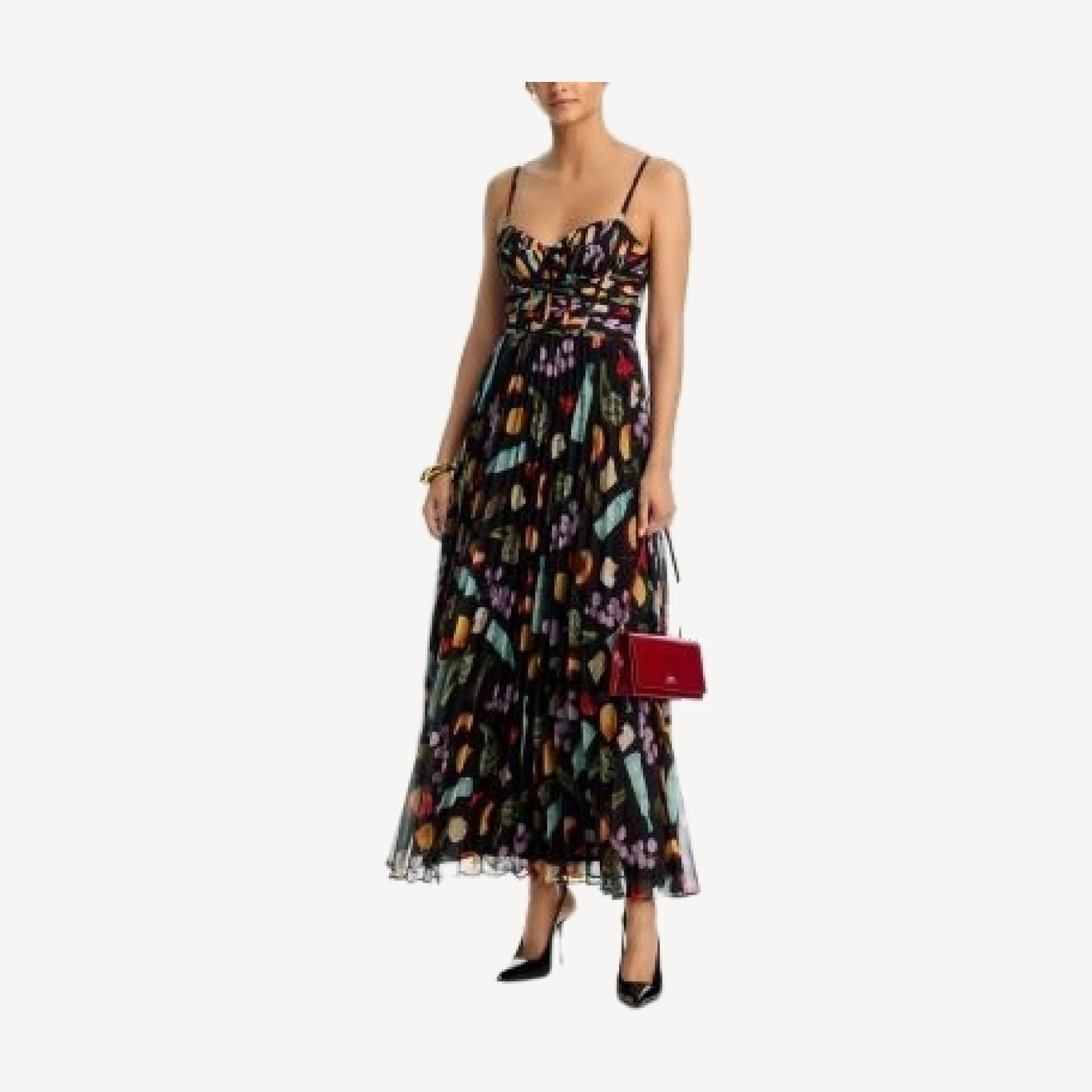 Aqua Sleeveless Printed Maxi Dress - Exclusive