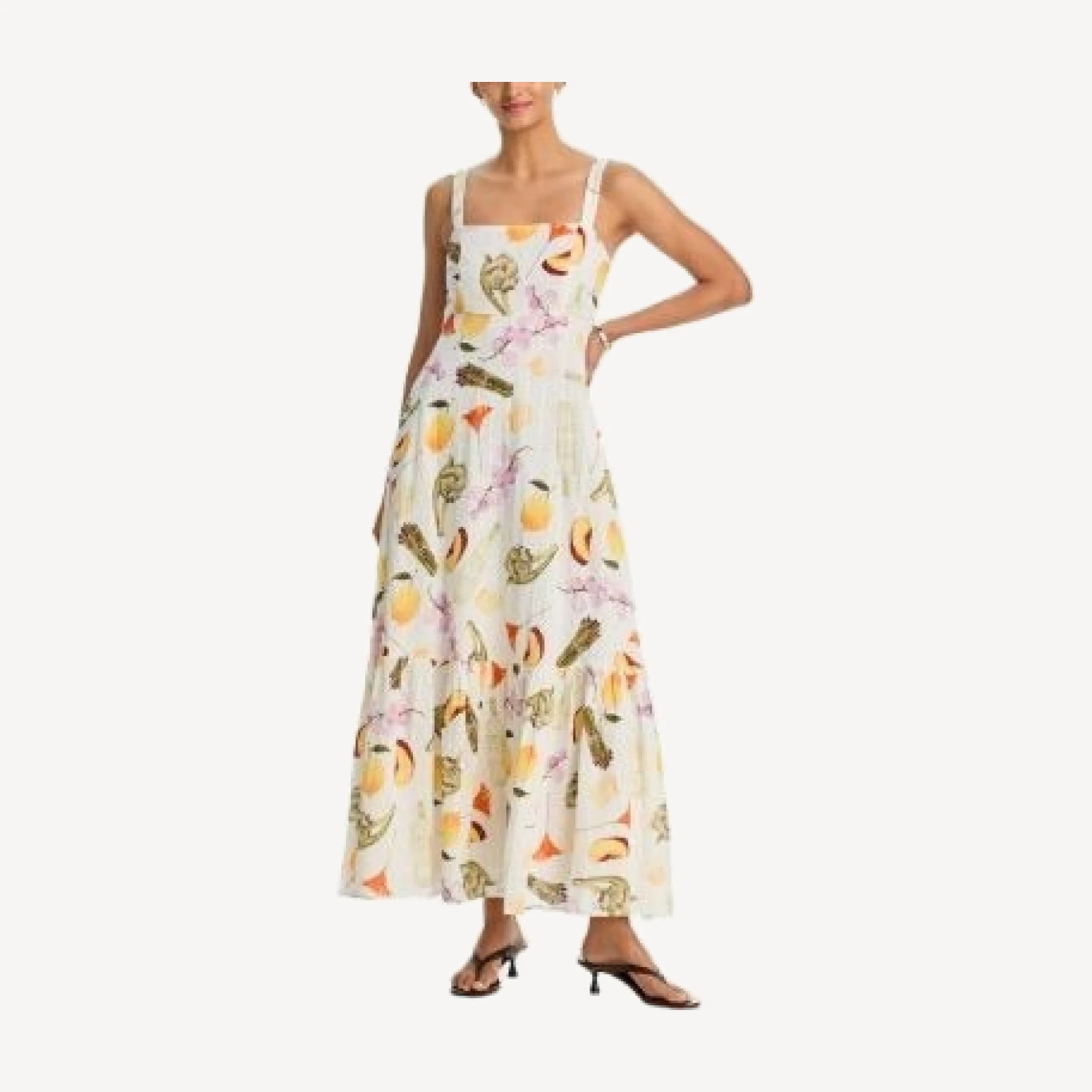Aqua Printed Eyelet Maxi Dress - Exclusive