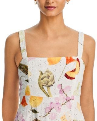 Aqua Printed Eyelet Maxi Dress - Exclusive
