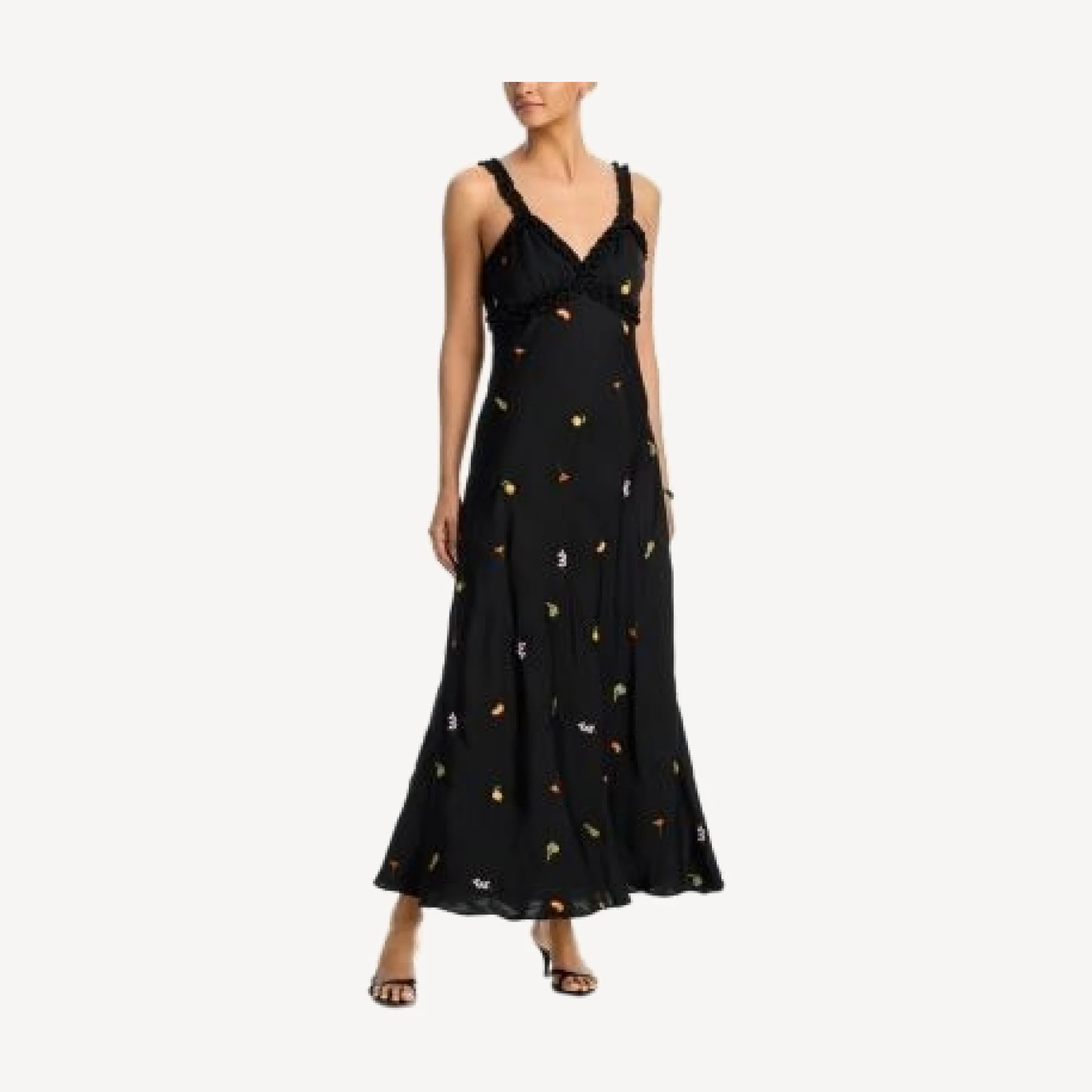 Aqua Embroidered Maxi Dress - Exclusive