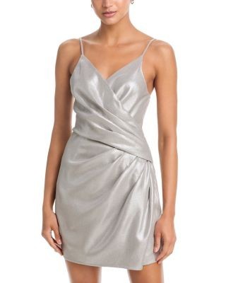 Aqua Metallic Mini Dress - Exclusive