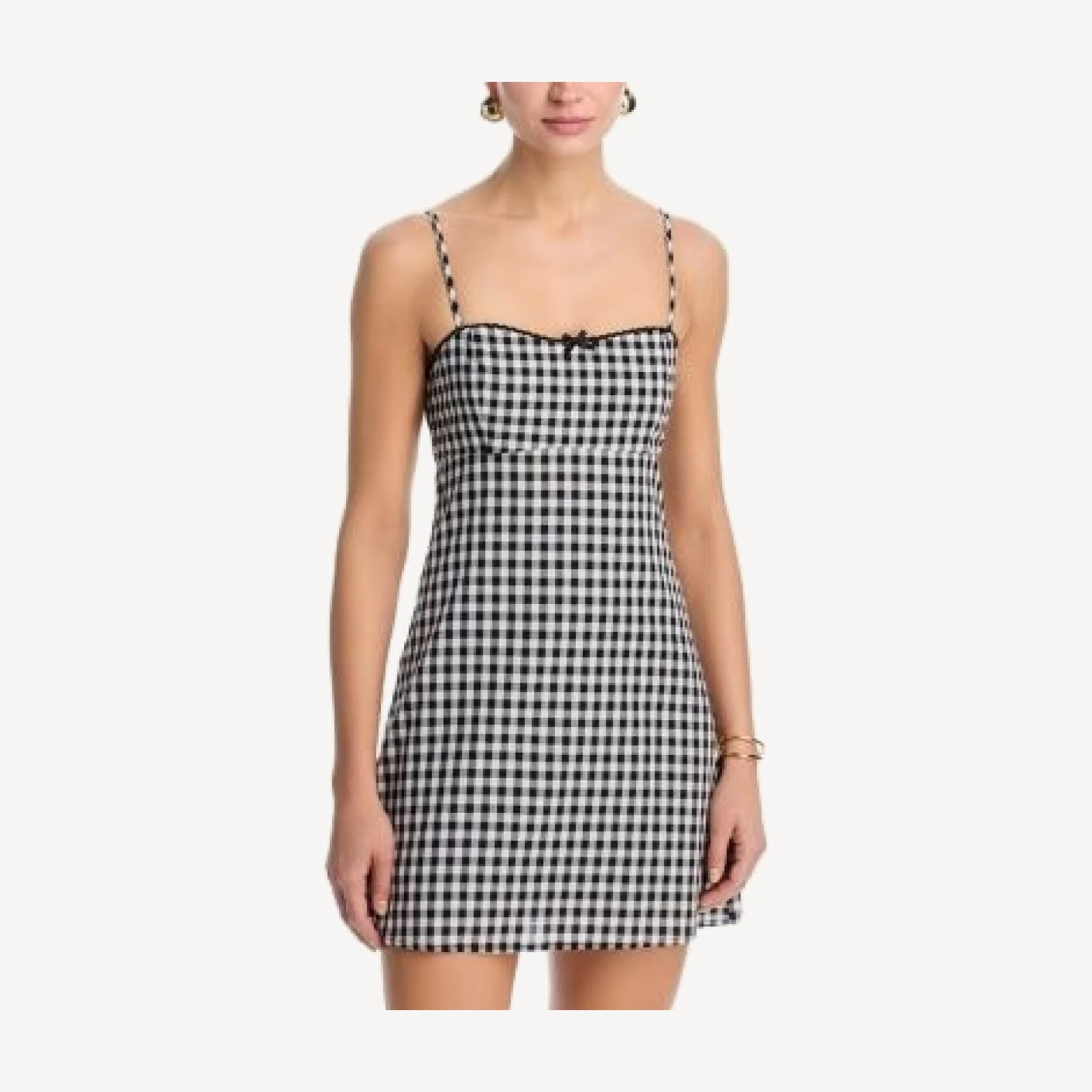 Aqua Gingham Mini Dress - Exclusive