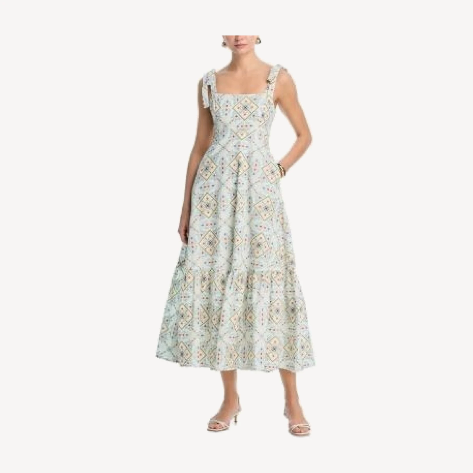 Aqua Tile Midi Dress - Exclusive