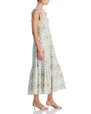 Aqua Tile Midi Dress - Exclusive