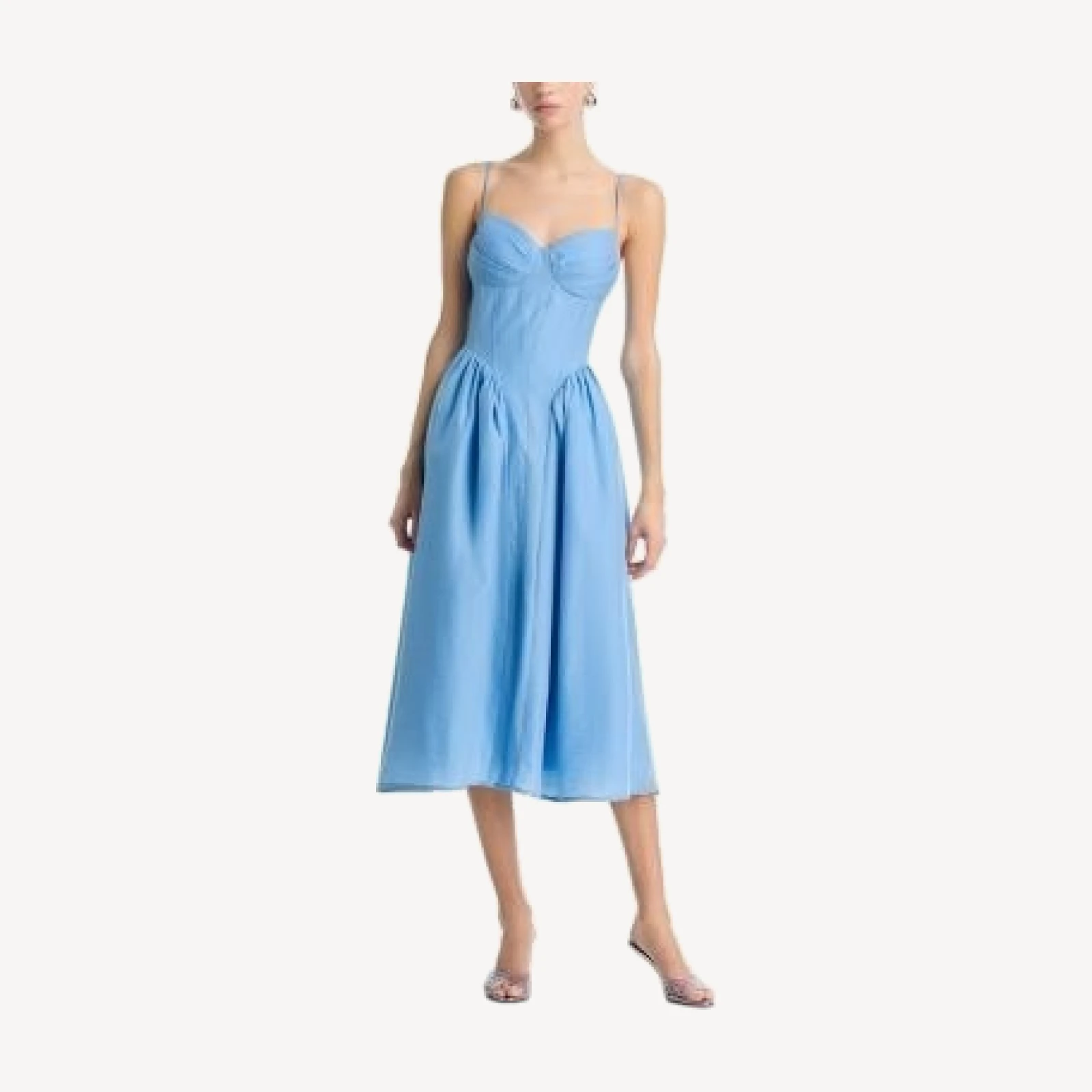 Aqua Strap Midi Dress - Exclusive