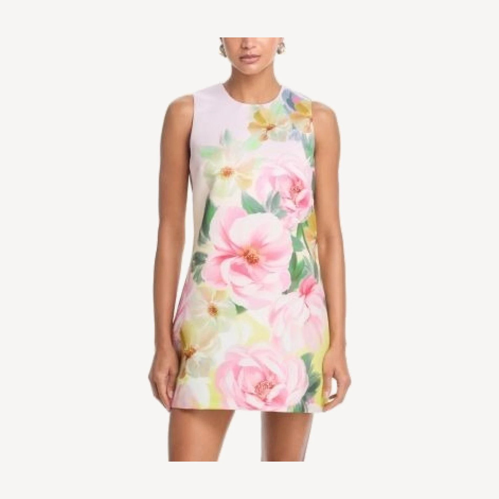 Aqua Placed Floral Shift Mini Dress - Exclusive