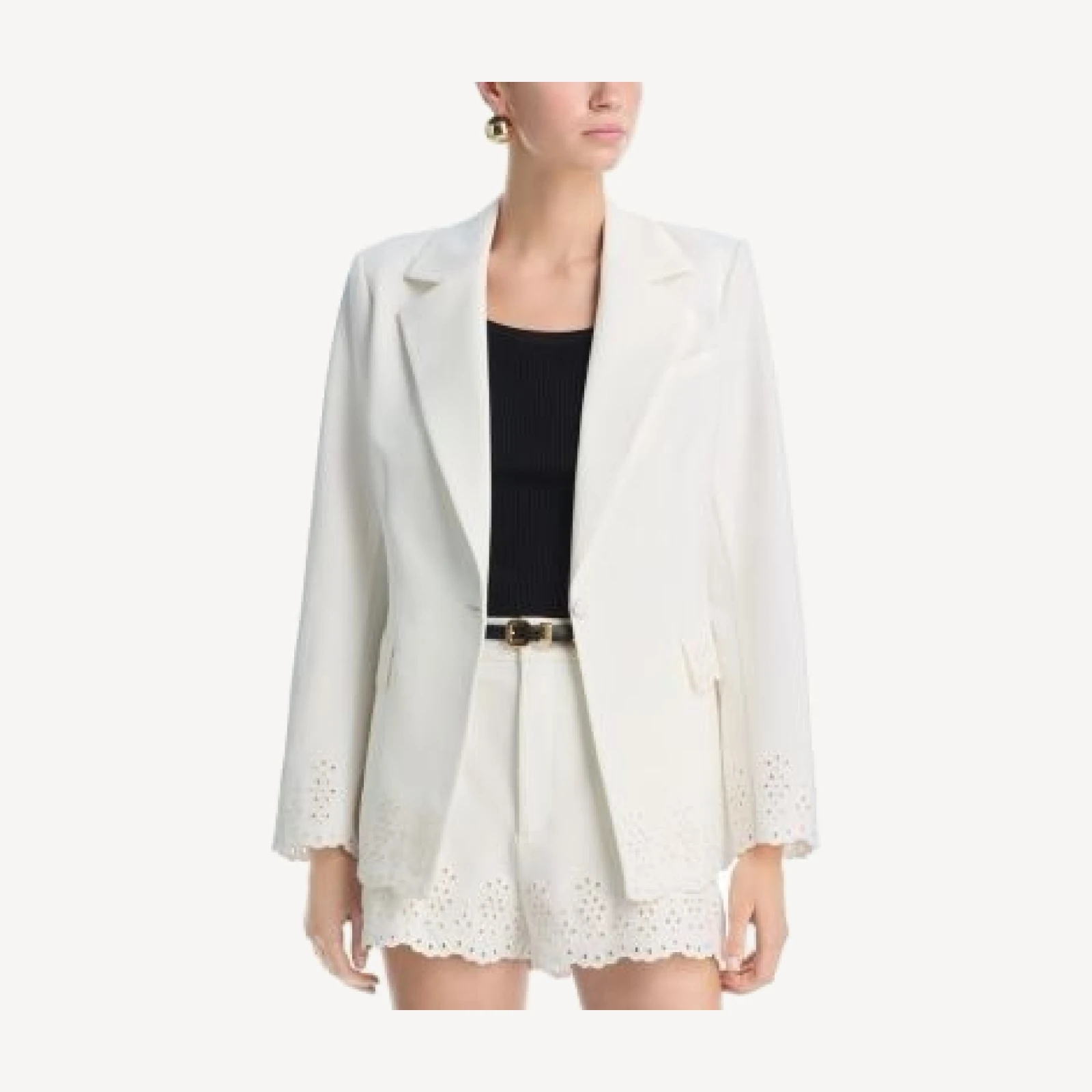 Aqua Eyelet Blazer - Exclusive