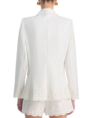 Aqua Eyelet Blazer - Exclusive