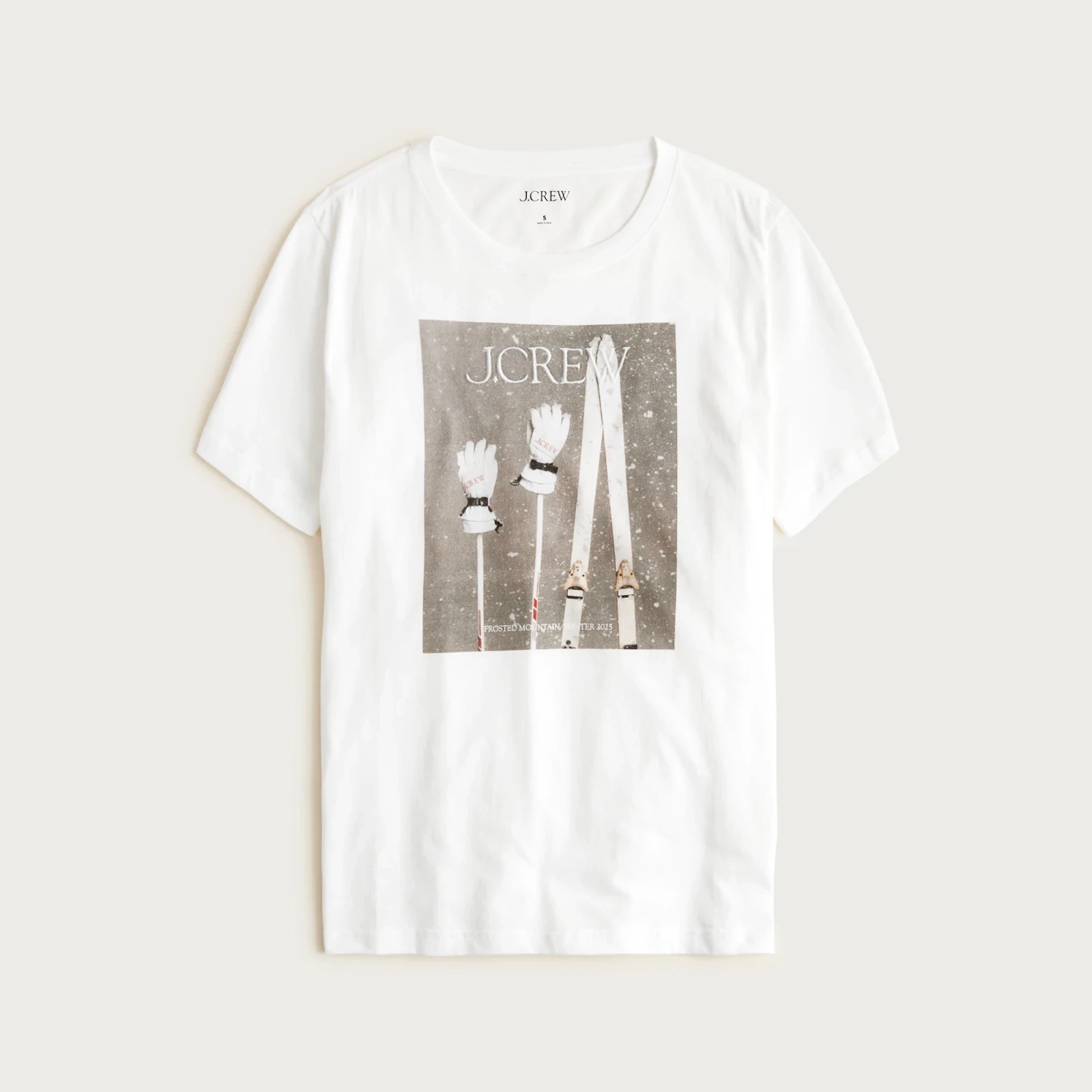 J.Crew winter catalog graphic T-shirt in broken-in jersey