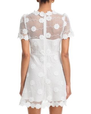 Aqua Embroidered Mesh Mini Dress - Exclusive