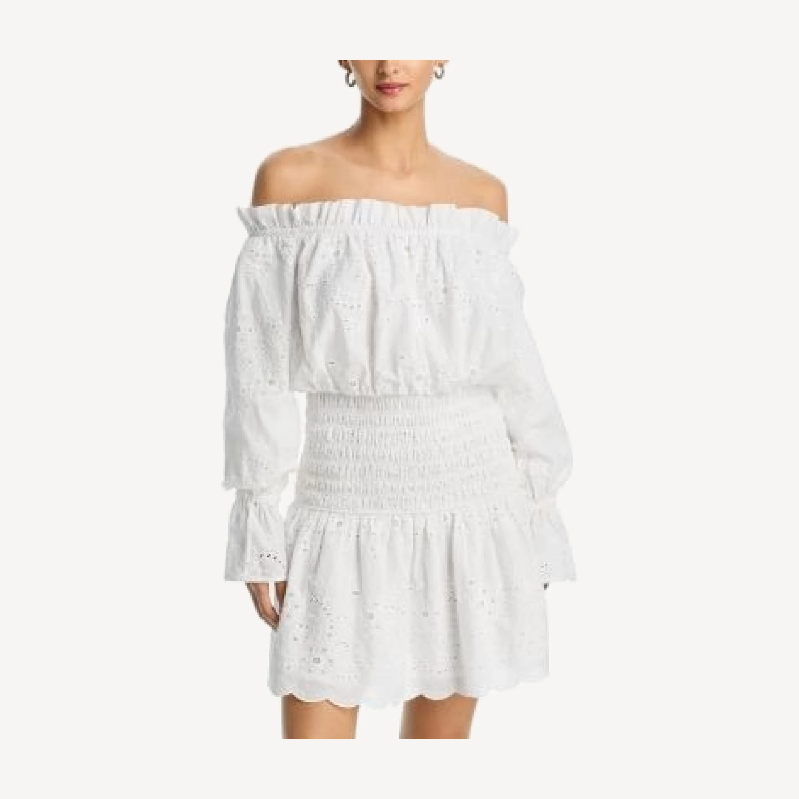 Aqua Embroidered Smocked Mini Dress - Exclusive