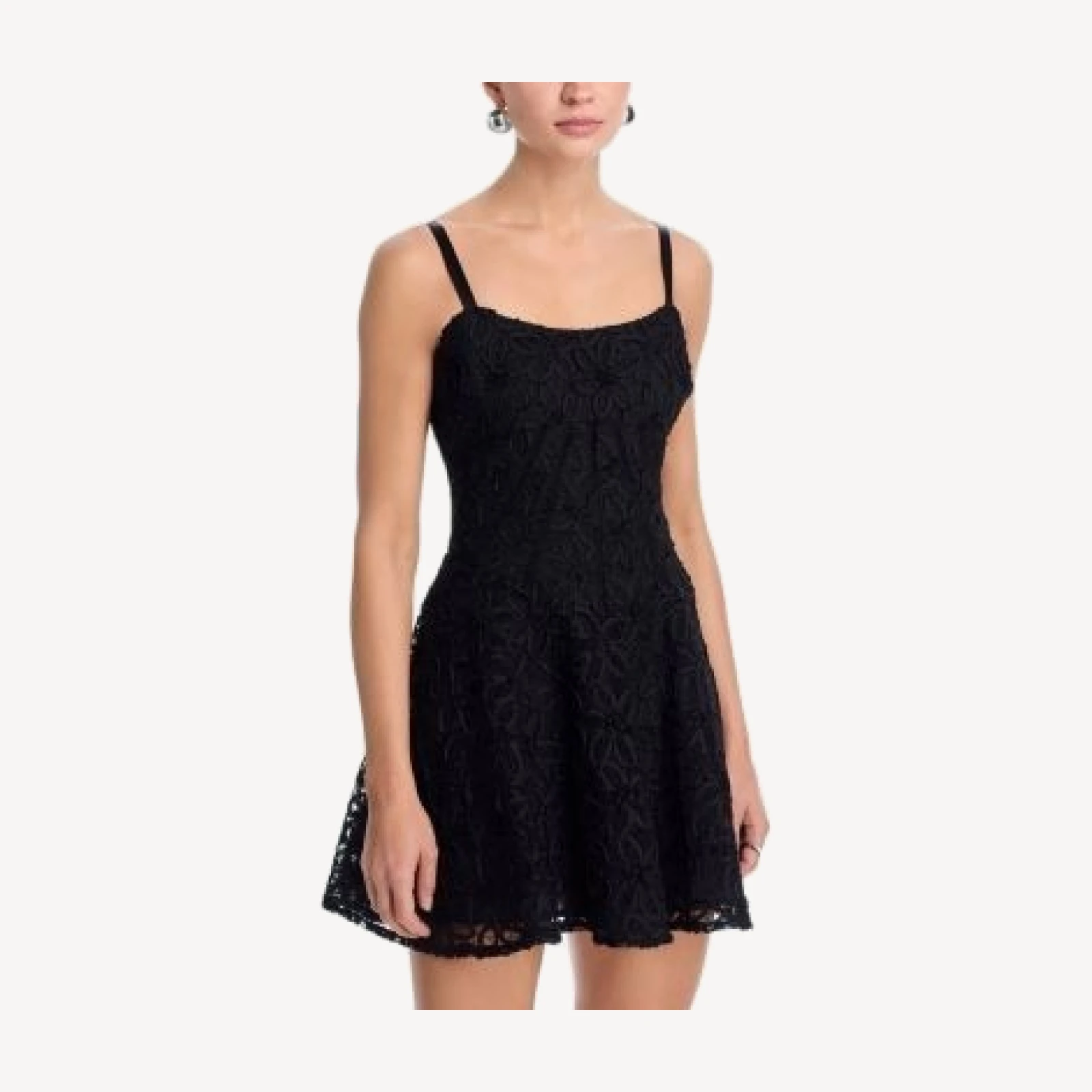 Aqua Floral Lace Mini Dress - Exclusive