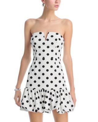 Aqua Polka Dot Bubble Dress - Exclusive