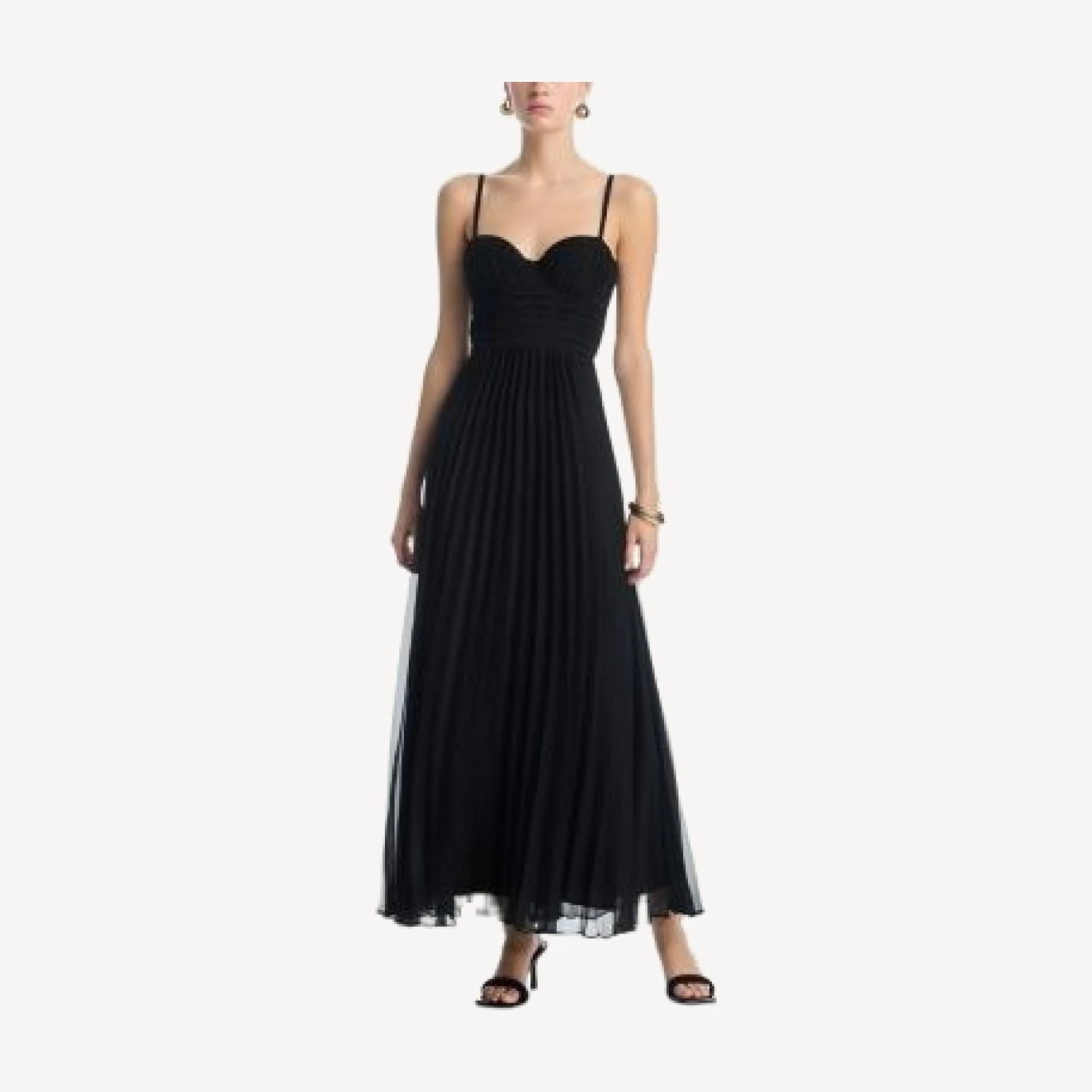 Aqua Solid Pleated Maxi Dress - Exclusive
